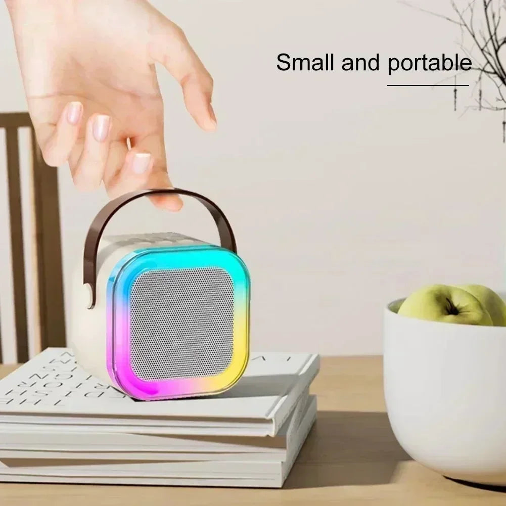 Mini Enceinte Karaoké Bluetooth RGB avec Micro(s) sans Fil