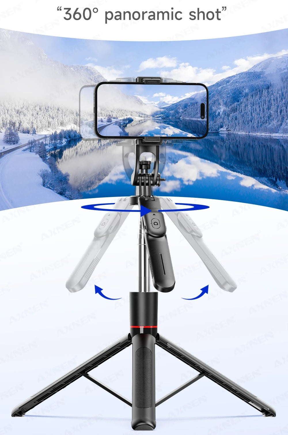 Perche Selfie Trépied 360° avec Télécommande Bluetooth – Photo & Vidéo Smartphone