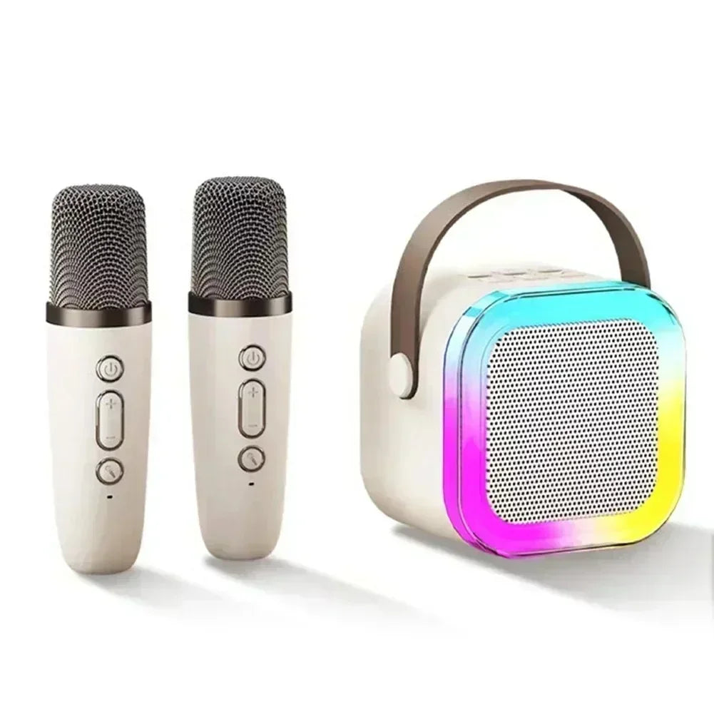 Mini Enceinte Karaoké Bluetooth RGB avec Micro(s) sans Fil