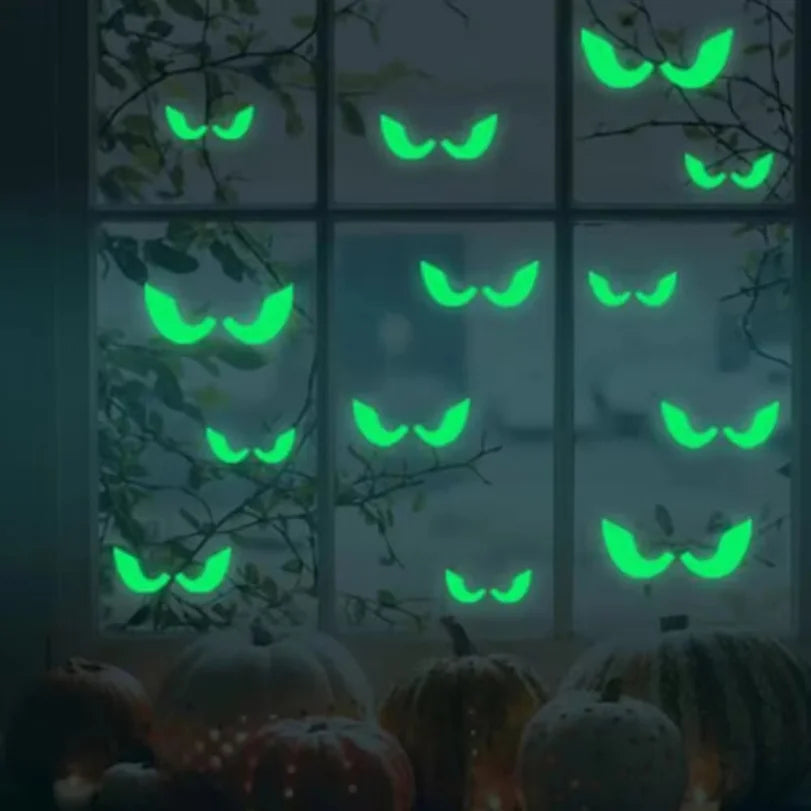 Stickers Lumineux Halloween – Fantômes, Citrouilles, Chauves-souris ou Yeux