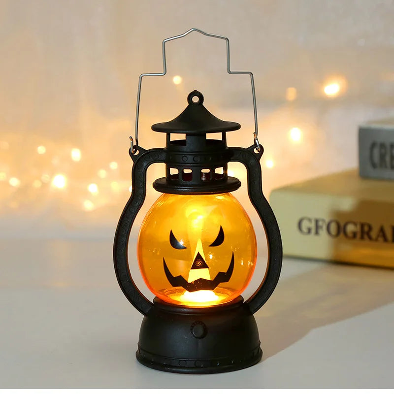Lanterne LED Halloween – Citrouille & Fantôme