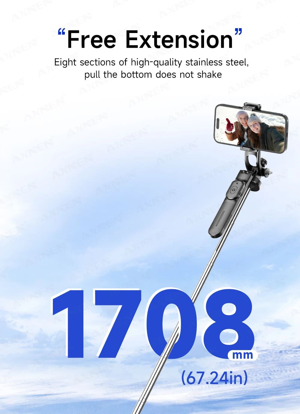 Perche Selfie Trépied 360° avec Télécommande Bluetooth – Photo & Vidéo Smartphone