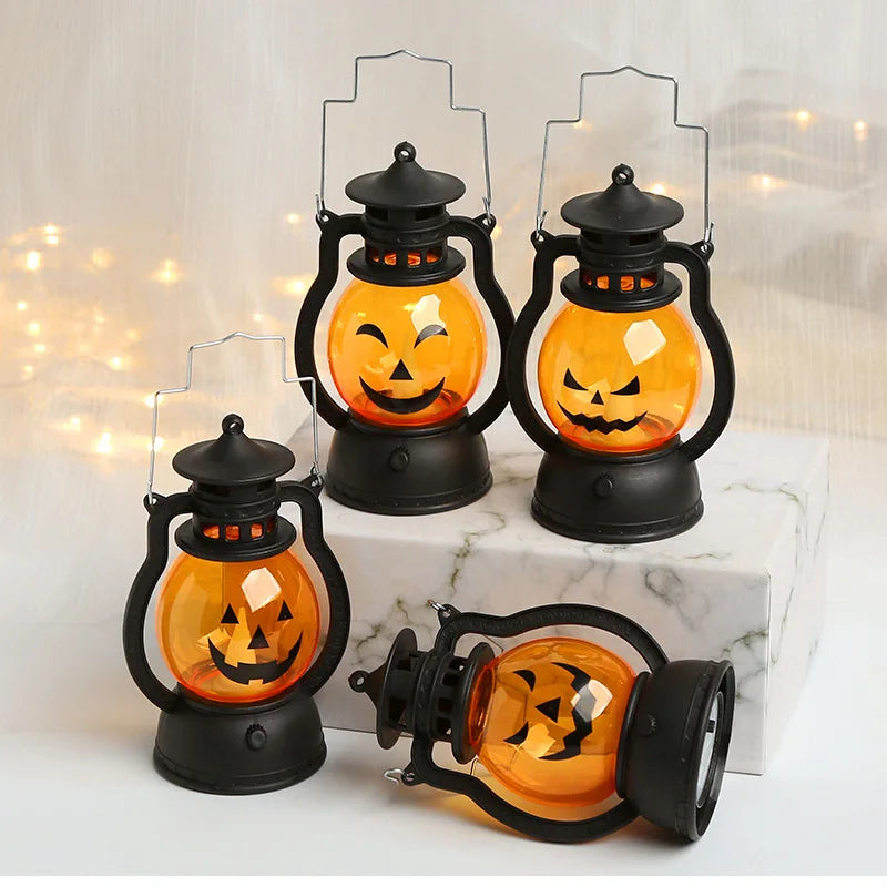 Lanterne LED Halloween – Citrouille & Fantôme