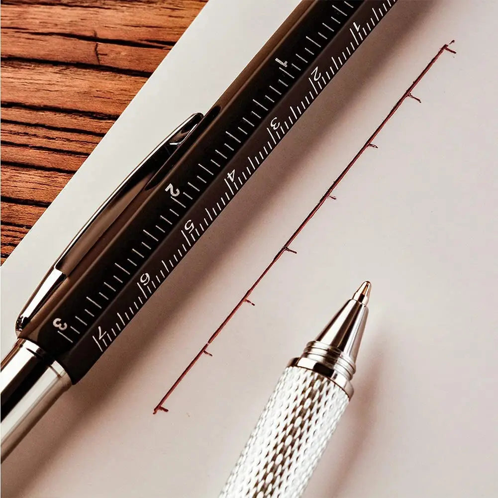 Stylo Stylet Tactile 7-en-1 – Écran Tactile, Règle, Niveau, Tournevis & Plus