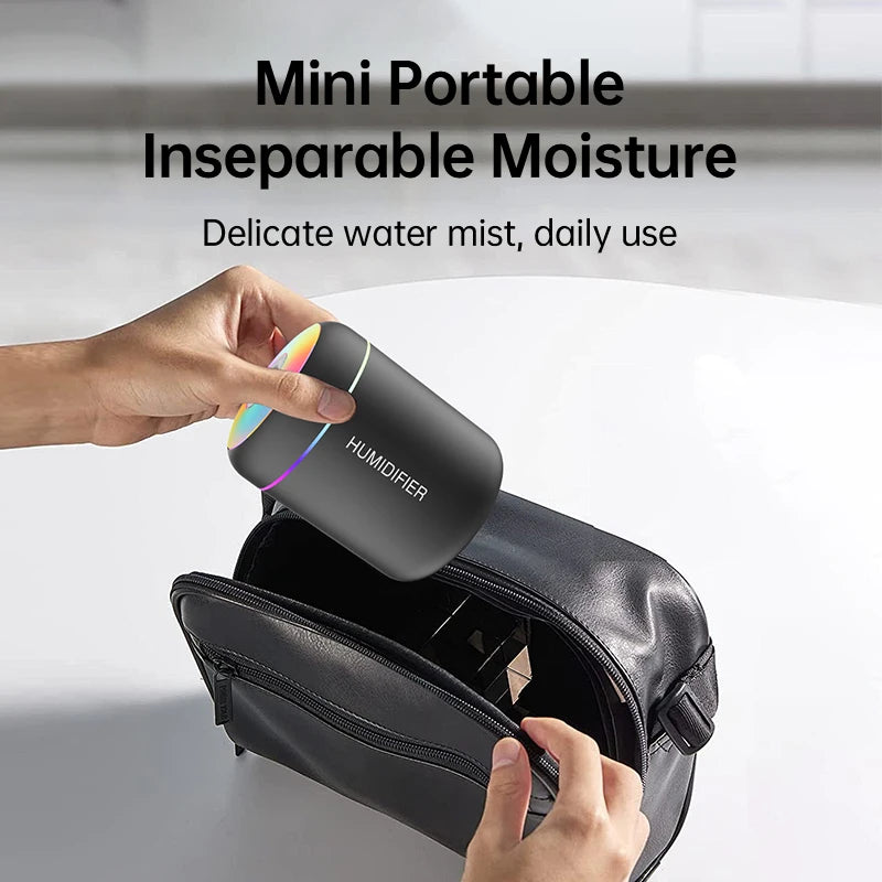 Mini Humidificateur d’Air USB 180ML – Diffuseur d’Arômes & Veilleuse LED