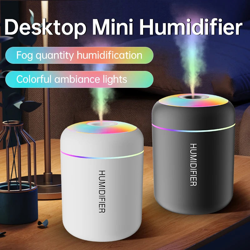 Mini Humidificateur d’Air USB 180ML – Diffuseur d’Arômes & Veilleuse LED