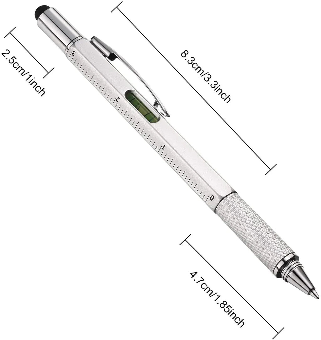 Stylo Stylet Tactile 7-en-1 – Écran Tactile, Règle, Niveau, Tournevis & Plus
