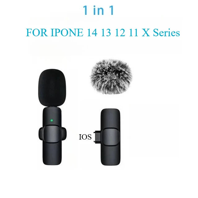 Micro Cravate Sans Fil Compact – Clip-on pour Smartphone, YouTube & TikTok