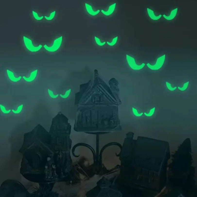 Stickers Lumineux Halloween – Fantômes, Citrouilles, Chauves-souris ou Yeux