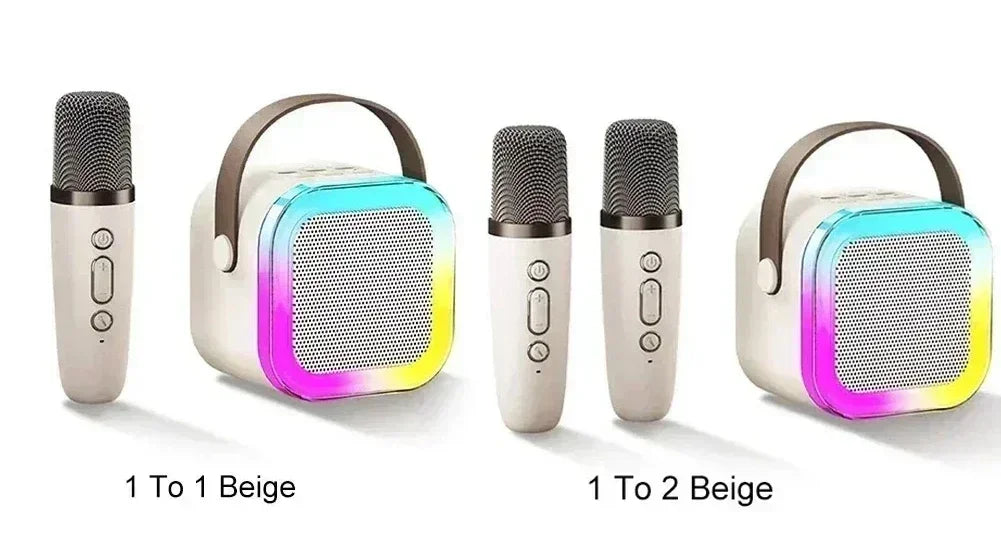 Mini Enceinte Karaoké Bluetooth RGB avec Micro(s) sans Fil