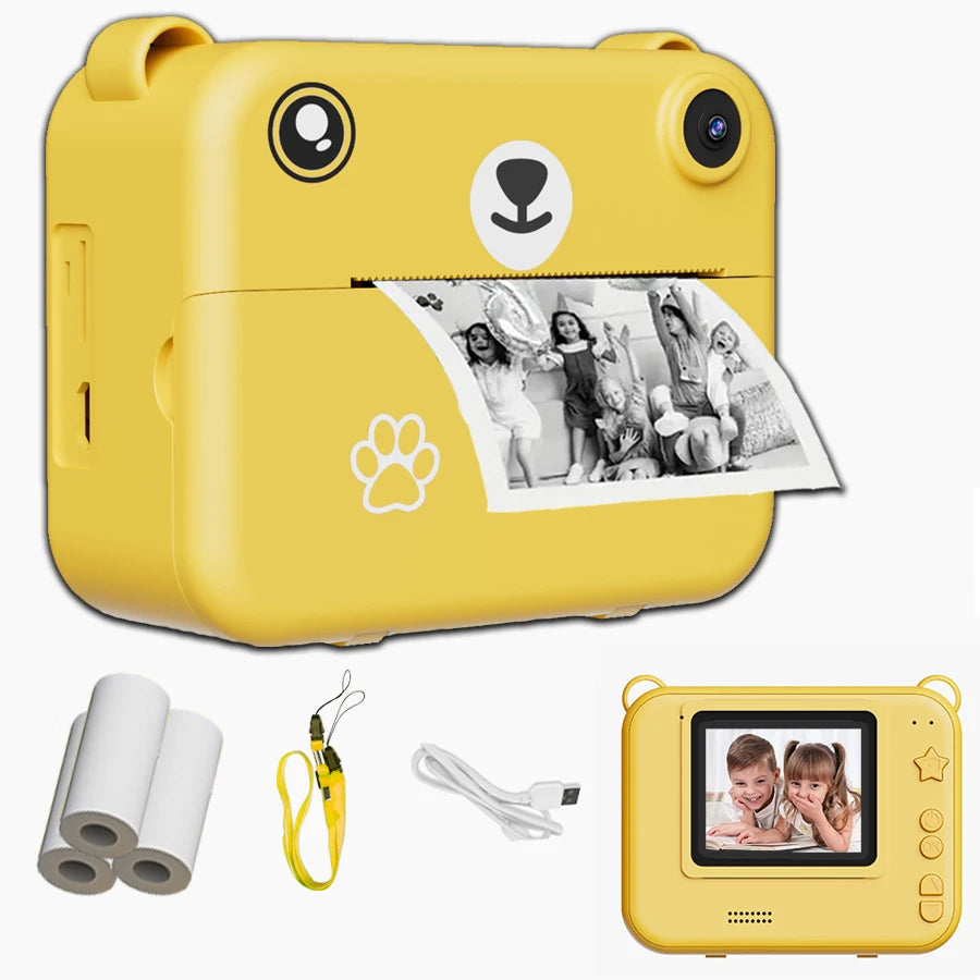 Appareil photo enfant avec impression instantanée 1080p