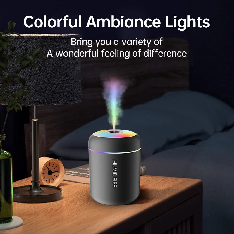 Mini Humidificateur d’Air USB 180ML – Diffuseur d’Arômes & Veilleuse LED