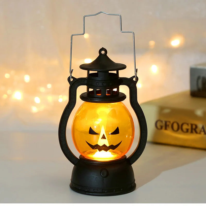 Lanterne LED Halloween – Citrouille & Fantôme