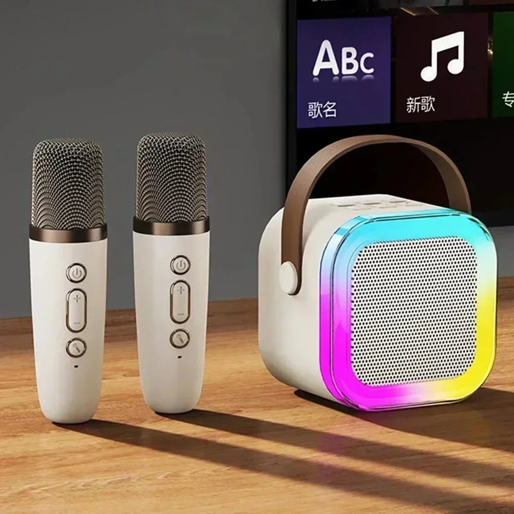 Mini Enceinte Karaoké Bluetooth RGB avec Micro(s) sans Fil