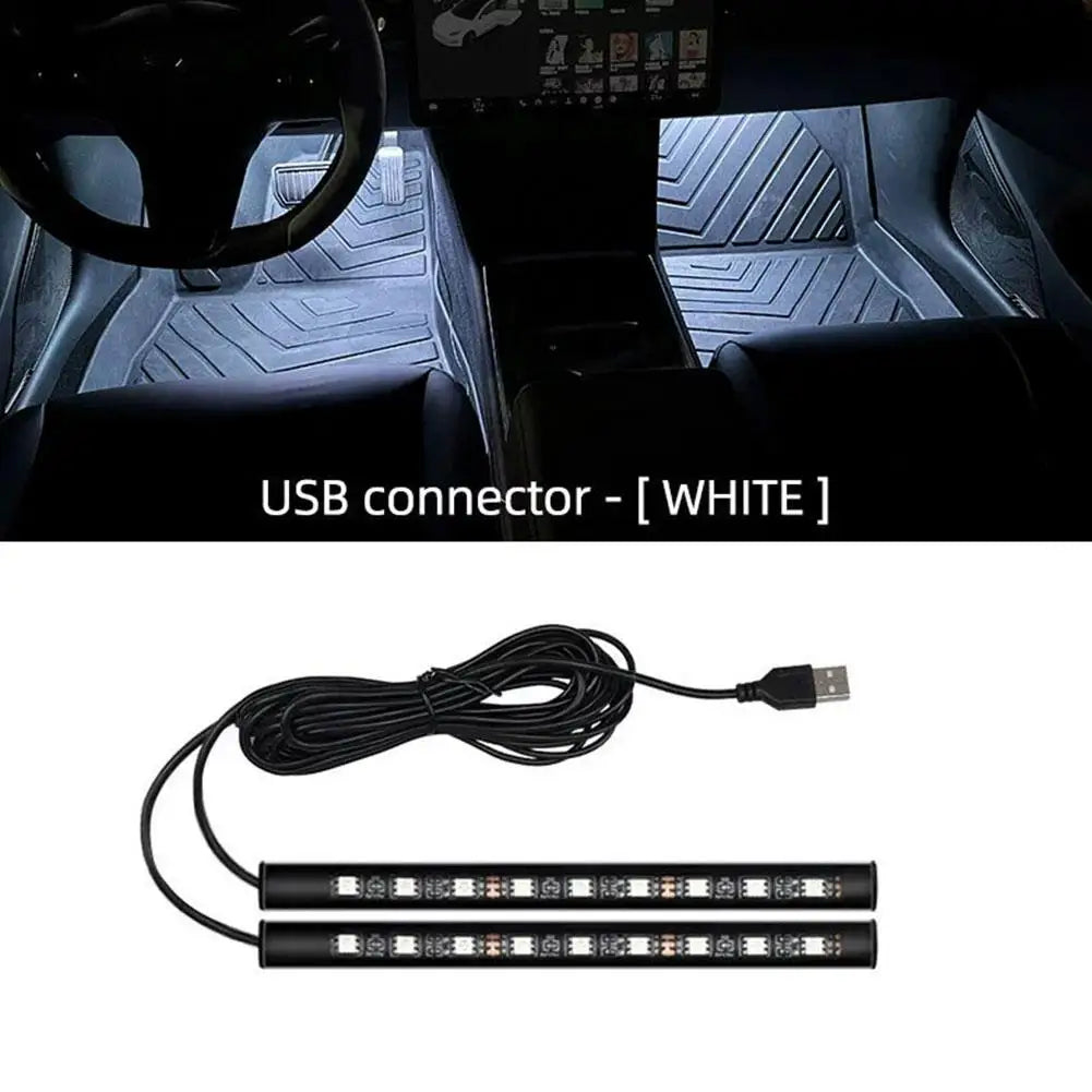 Bande LED Ambiance pour Voiture – Éclairage Décoratif Sol USB
