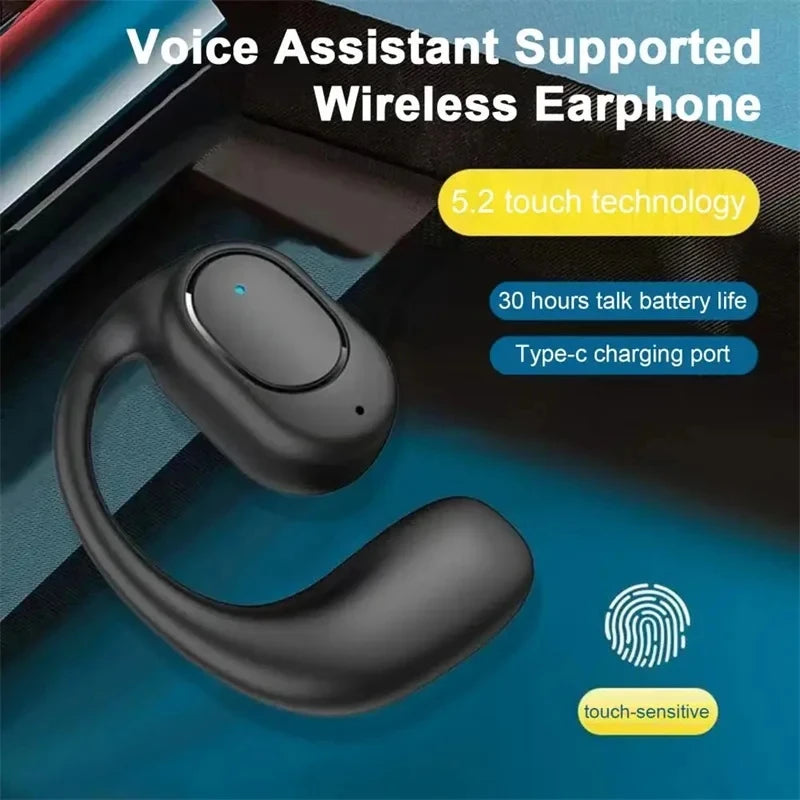 Écouteur Bluetooth à Crochet – 11h d’Autonomie, Mains Libres & Sport