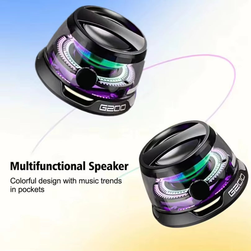 mini haut- parleur  magnétique bluetooth avec LED
