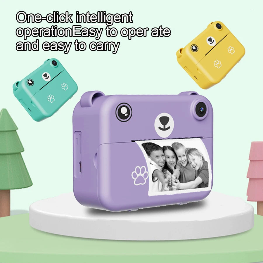 Appareil photo enfant avec impression instantanée 1080p