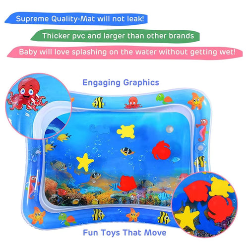 Tapis de jeu d'eau pour bébé, coussin gonflable en PVC pour nourrissons, temps du ventre, coussin d'eau pour enfants, jouets d'activité de développement pour l'éducation précoce